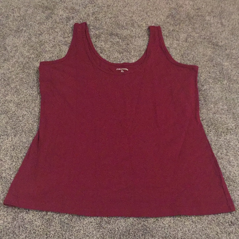 Dark maroon Maurices tank